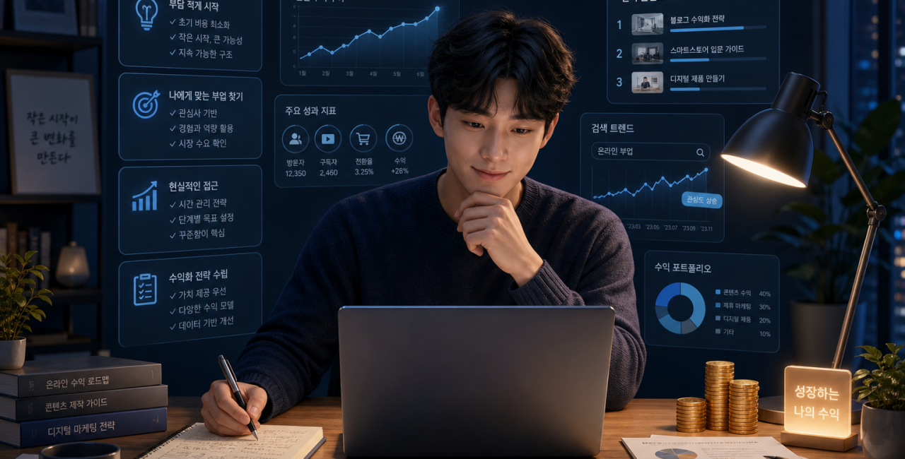 부담 적게 시작하는 온라인 부업, 현실적인 접근법과 전략
